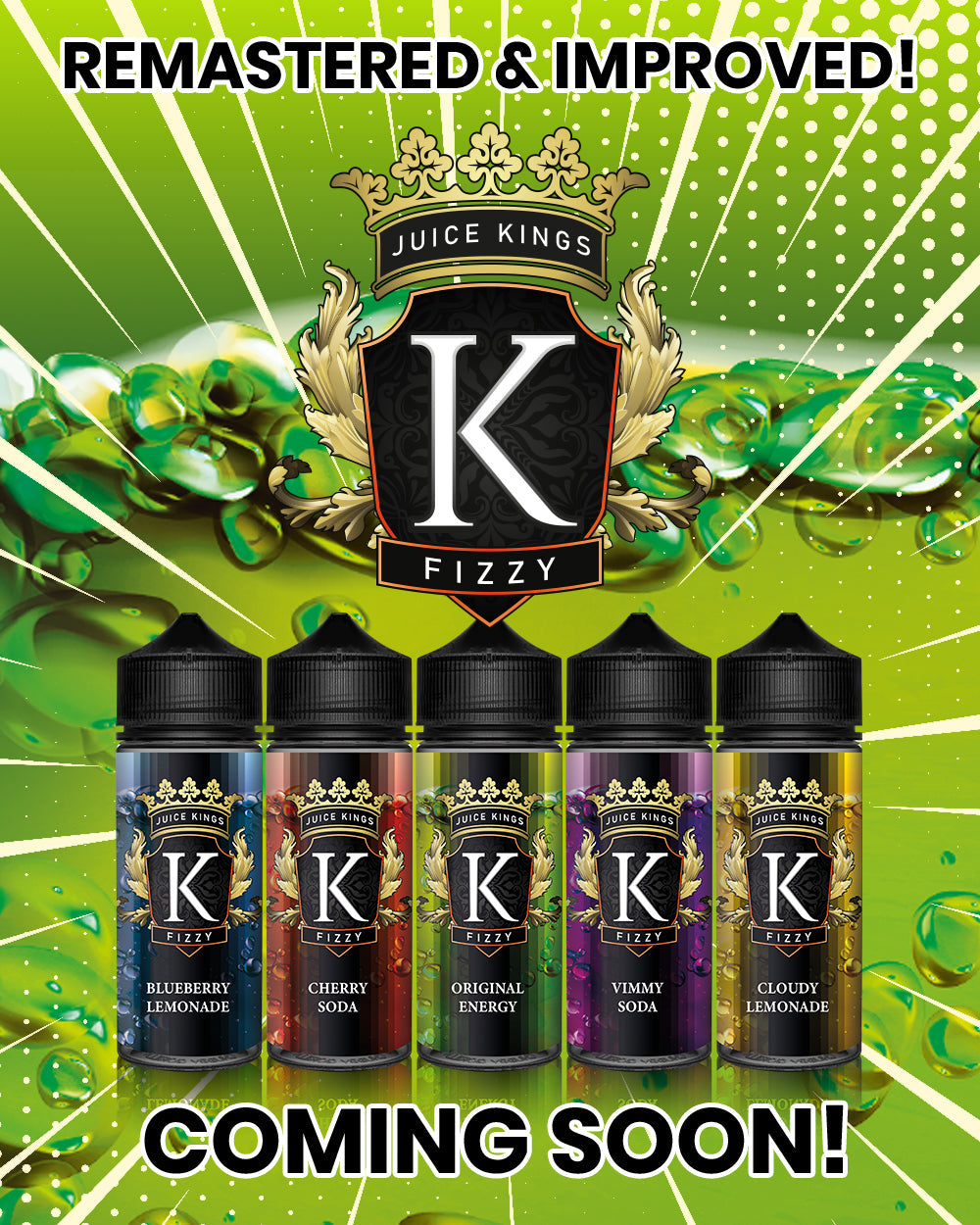 Juice Kings 120ml Shortfill E-liquids | Fizzy Range