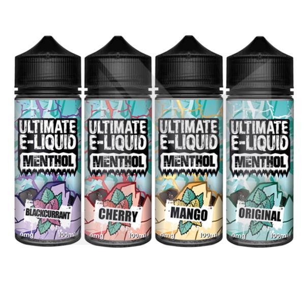 Ultimate E Liquid Menthol Range 120ml Shortfill E-liquids