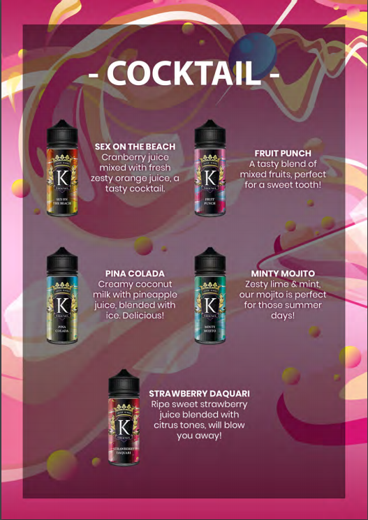 Juice Kings 120ml Shortfill E-liquids | Cocktail Range