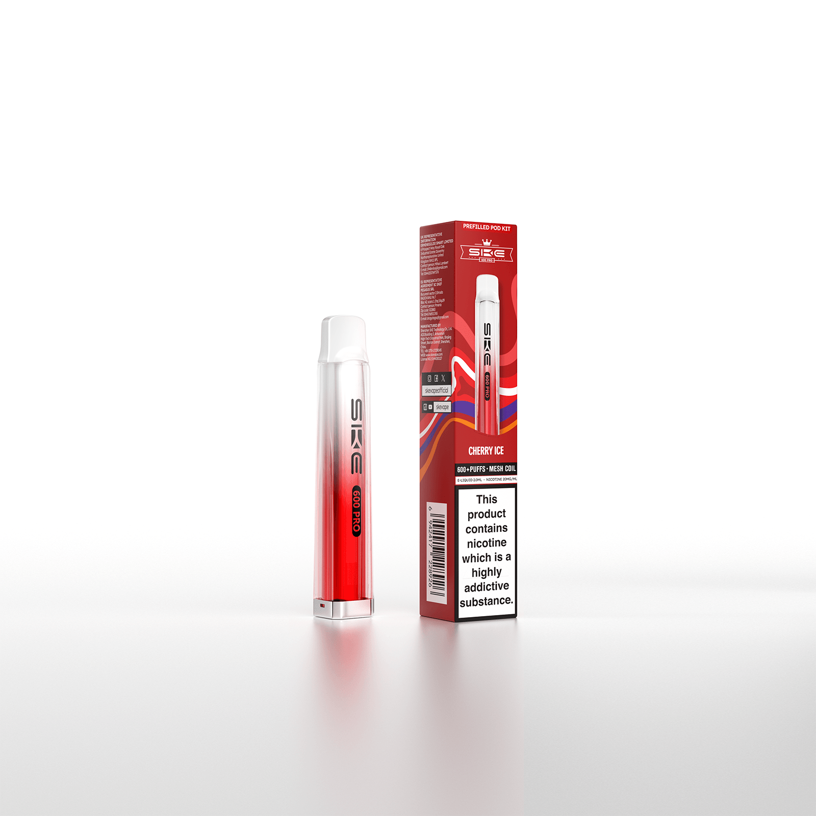 SKE Crystal Bar 600 Pro Prefilled Pod Kit