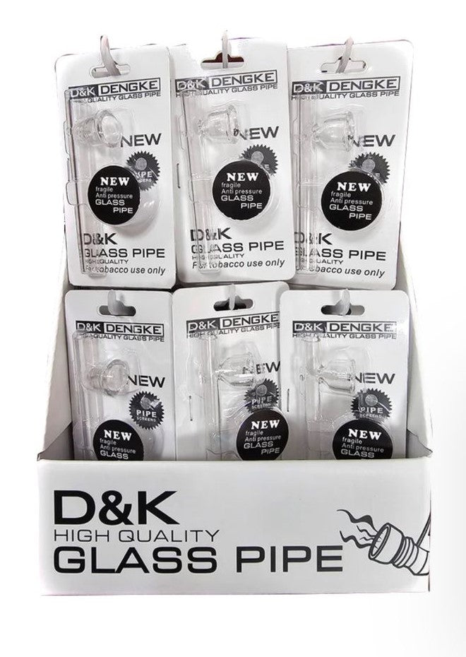 D&K Clear Glass Pipe (24-Pack)