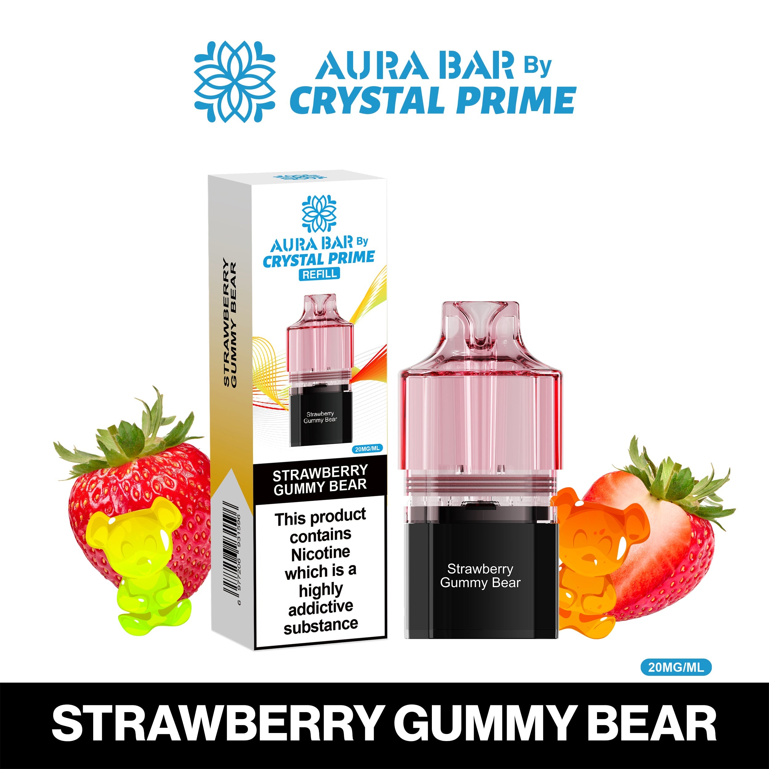 Crystal Prime Aura Bar 10K Prefilled Pods