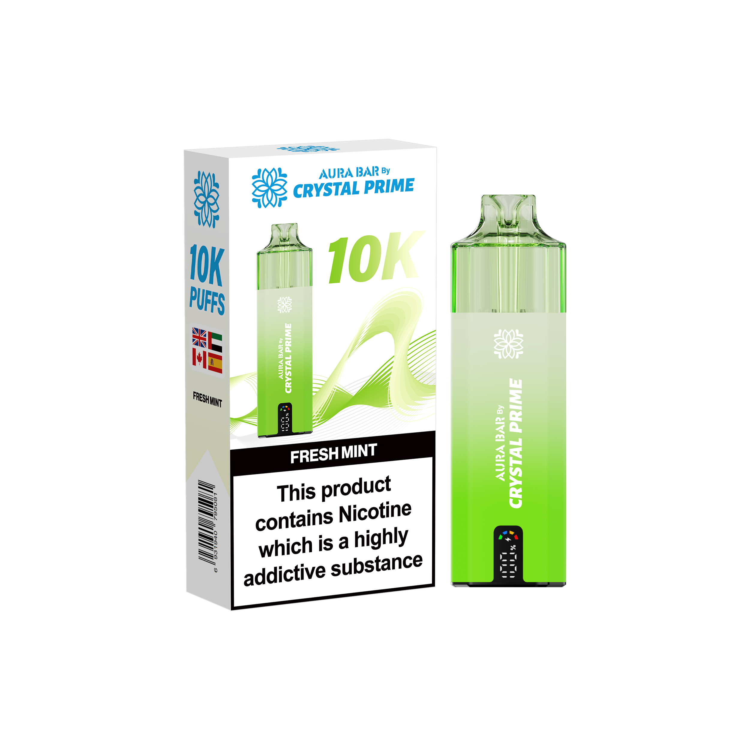 Crystal Prime Aura Bar 10K Prefilled Vape Kit