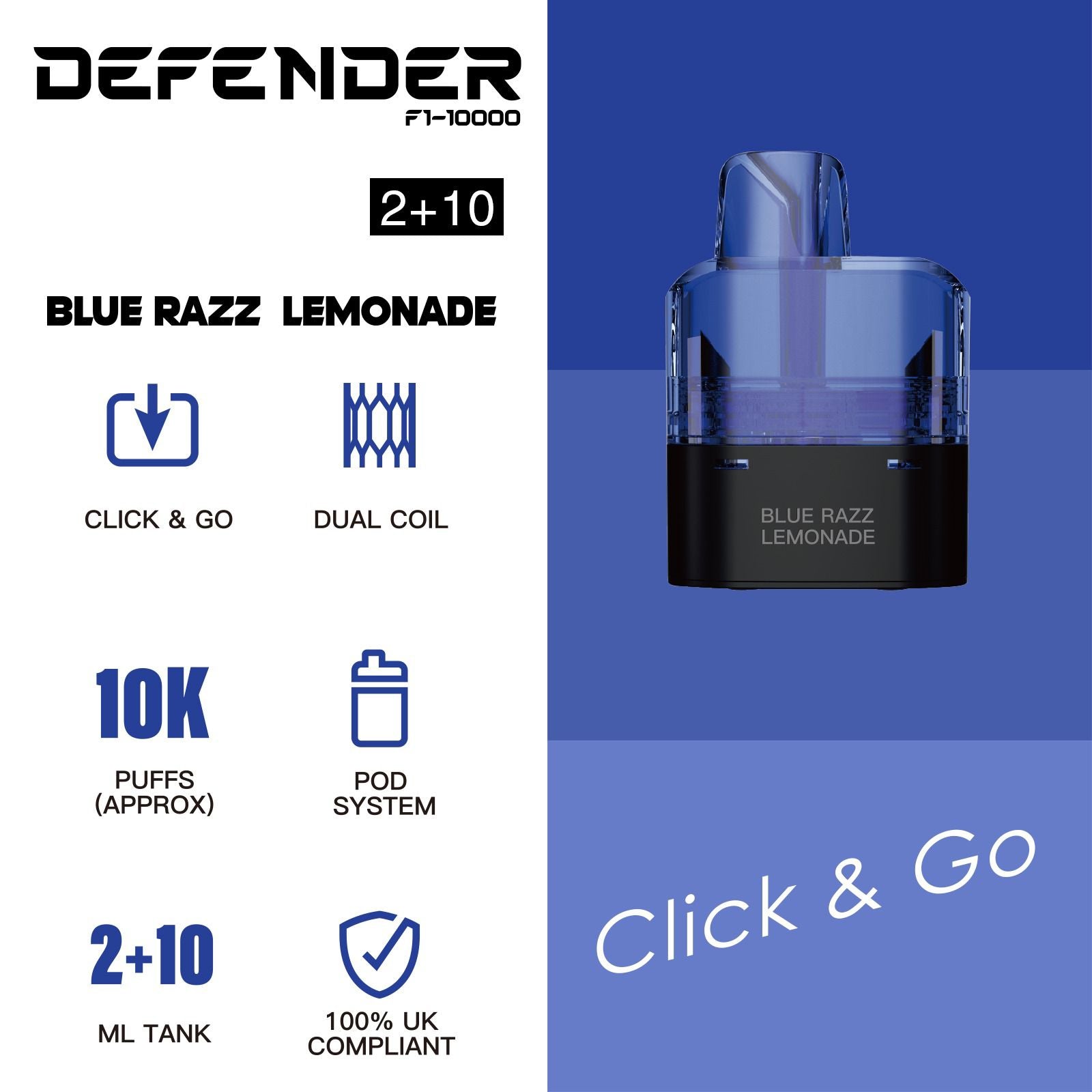 Defender F1-10000 Prefilled Pod