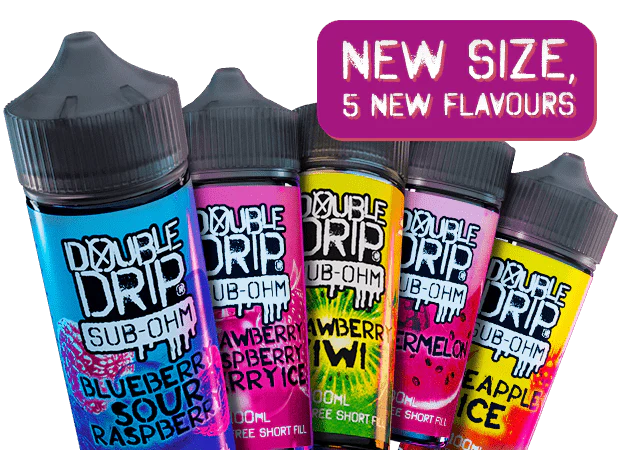 Double Drip 120ml E-Liquid Shortfill E-liquids
