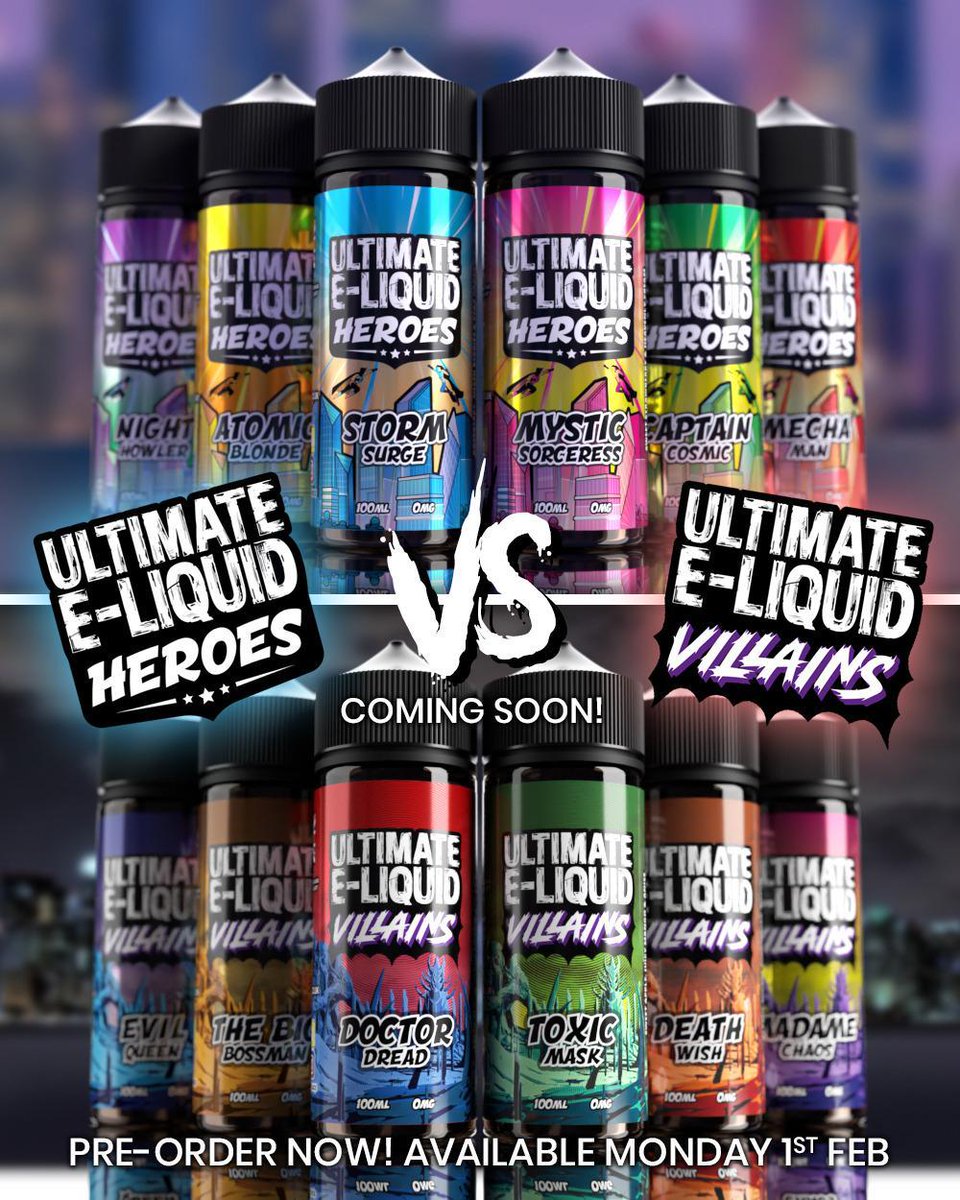 Ultimate Puff Premium E Liquid 120ml Shortfill E-liquids l Heroes Range