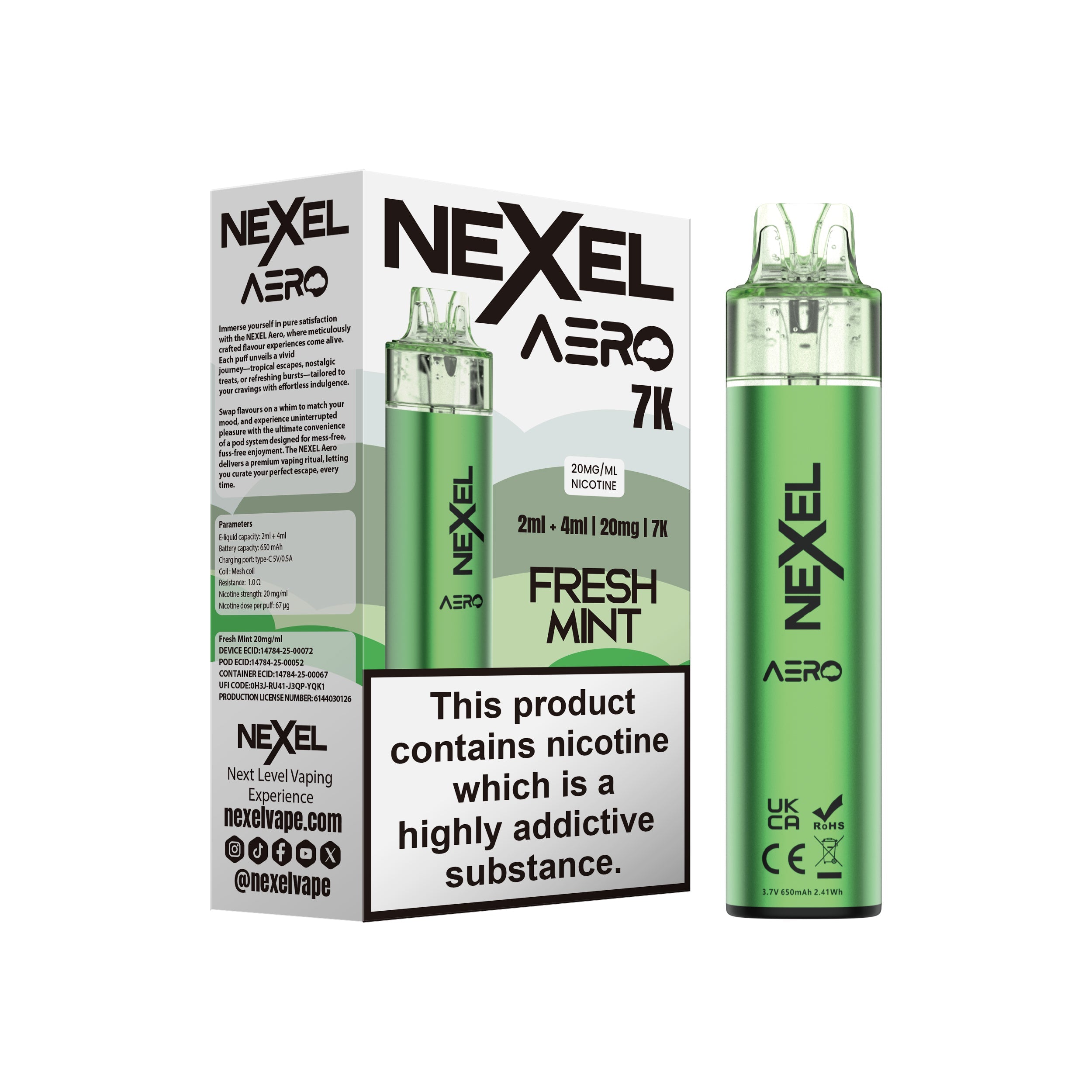 Nexel Aero 7K Prefilled Pod Kit