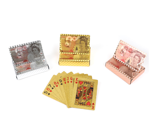 Plastic Playing Cards DJ-6 - Gold (10-Pack)