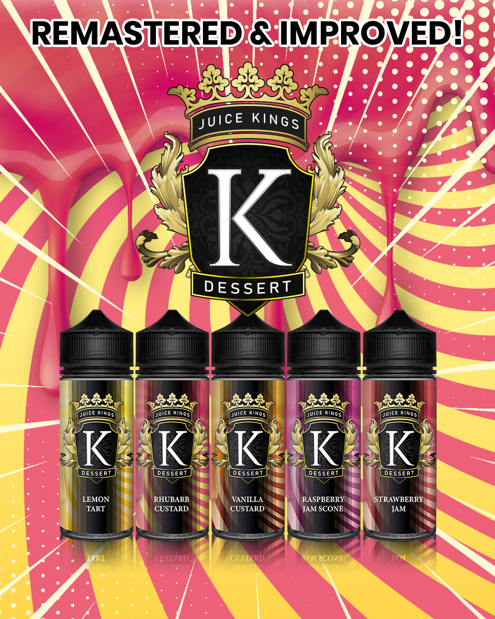 Juice Kings 120ml Shortfill E-liquids | Dessert Range