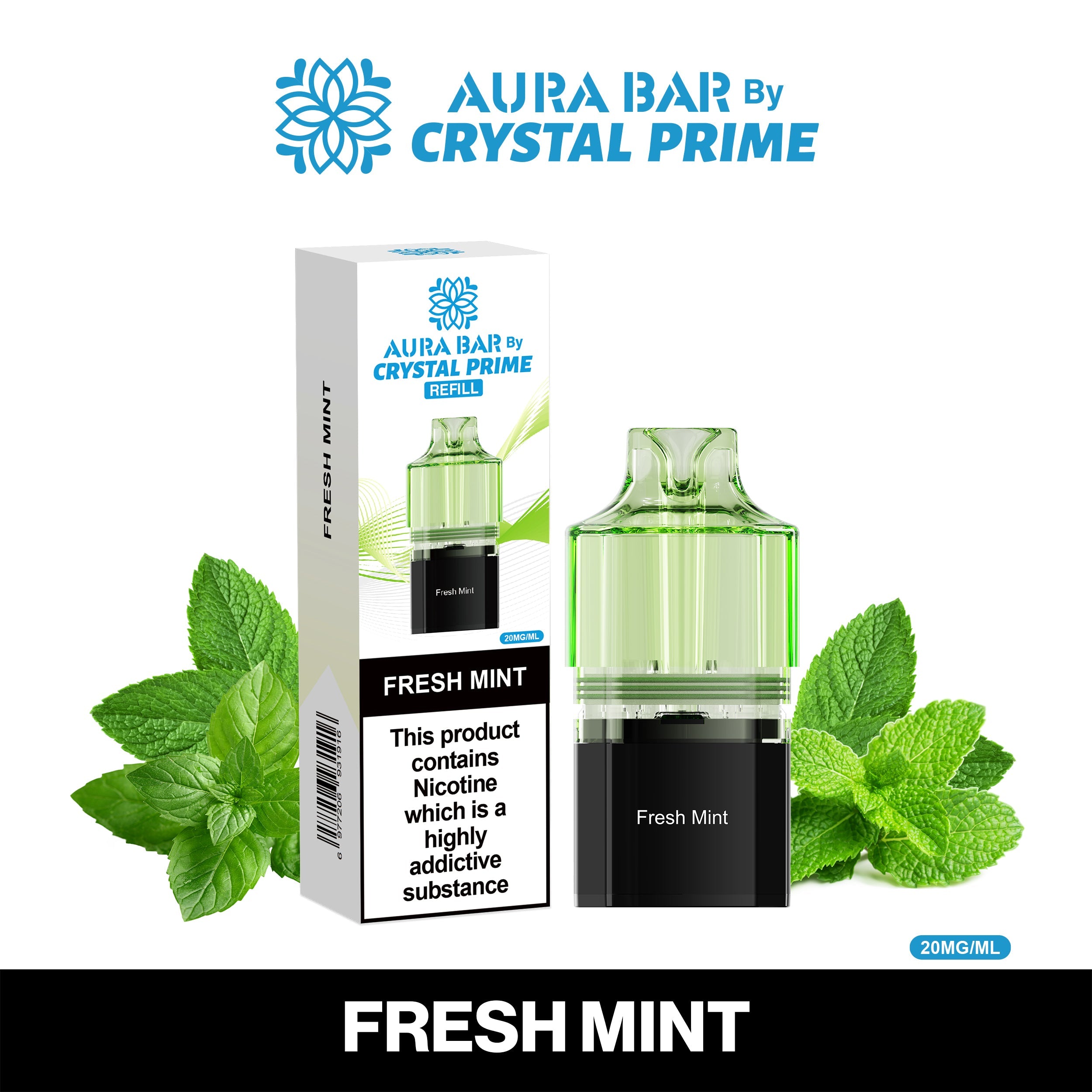 Crystal Prime Aura Bar 10K Prefilled Pods