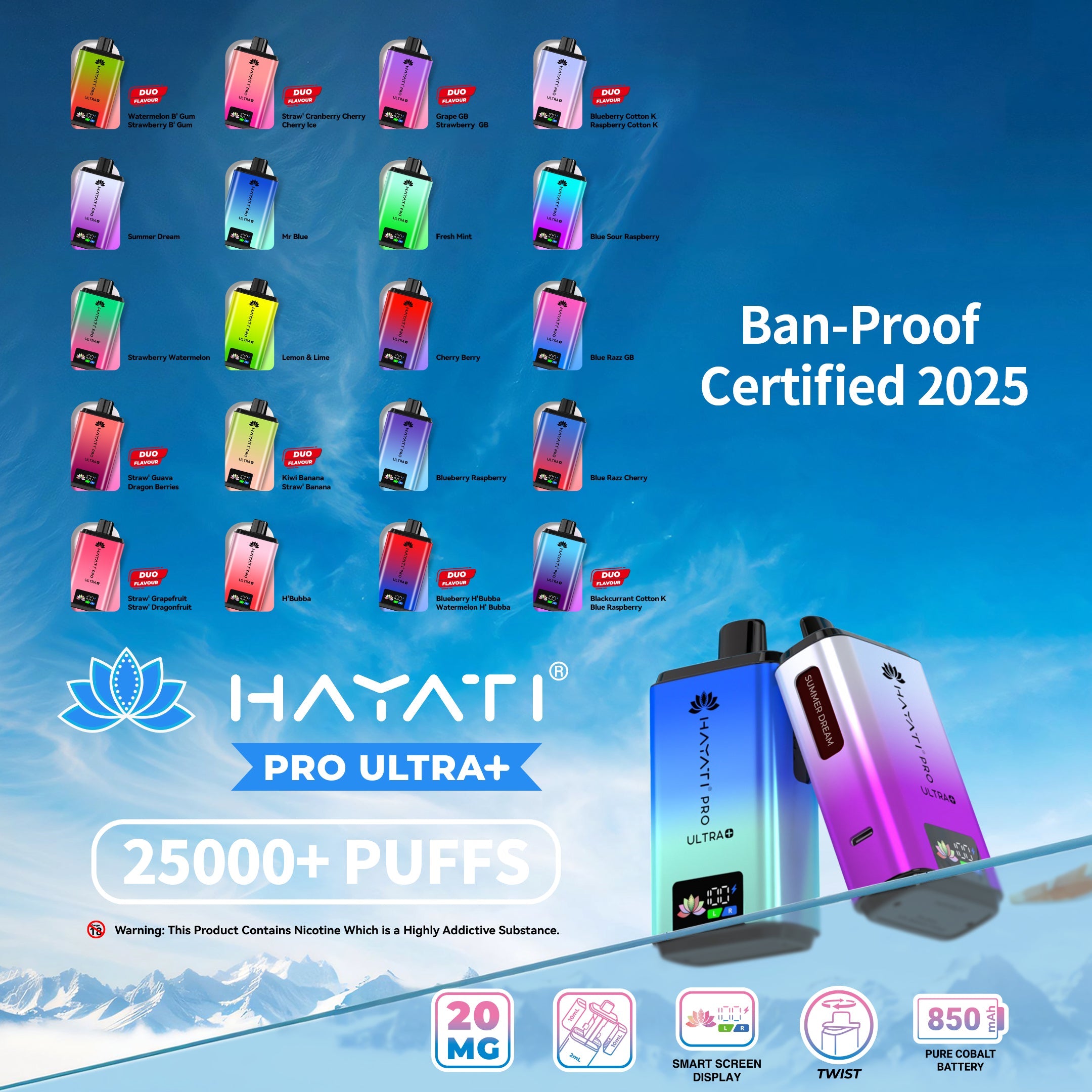 Hayati Pro Ultra Plus 25K Prefilled Vape Kit