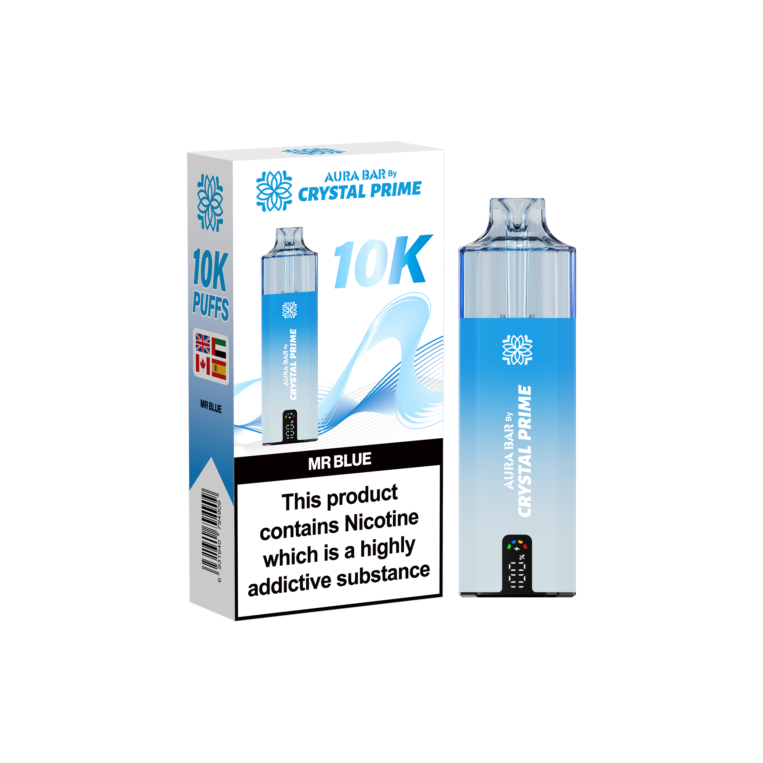 Crystal Prime Aura Bar 10K Prefilled Vape Kit