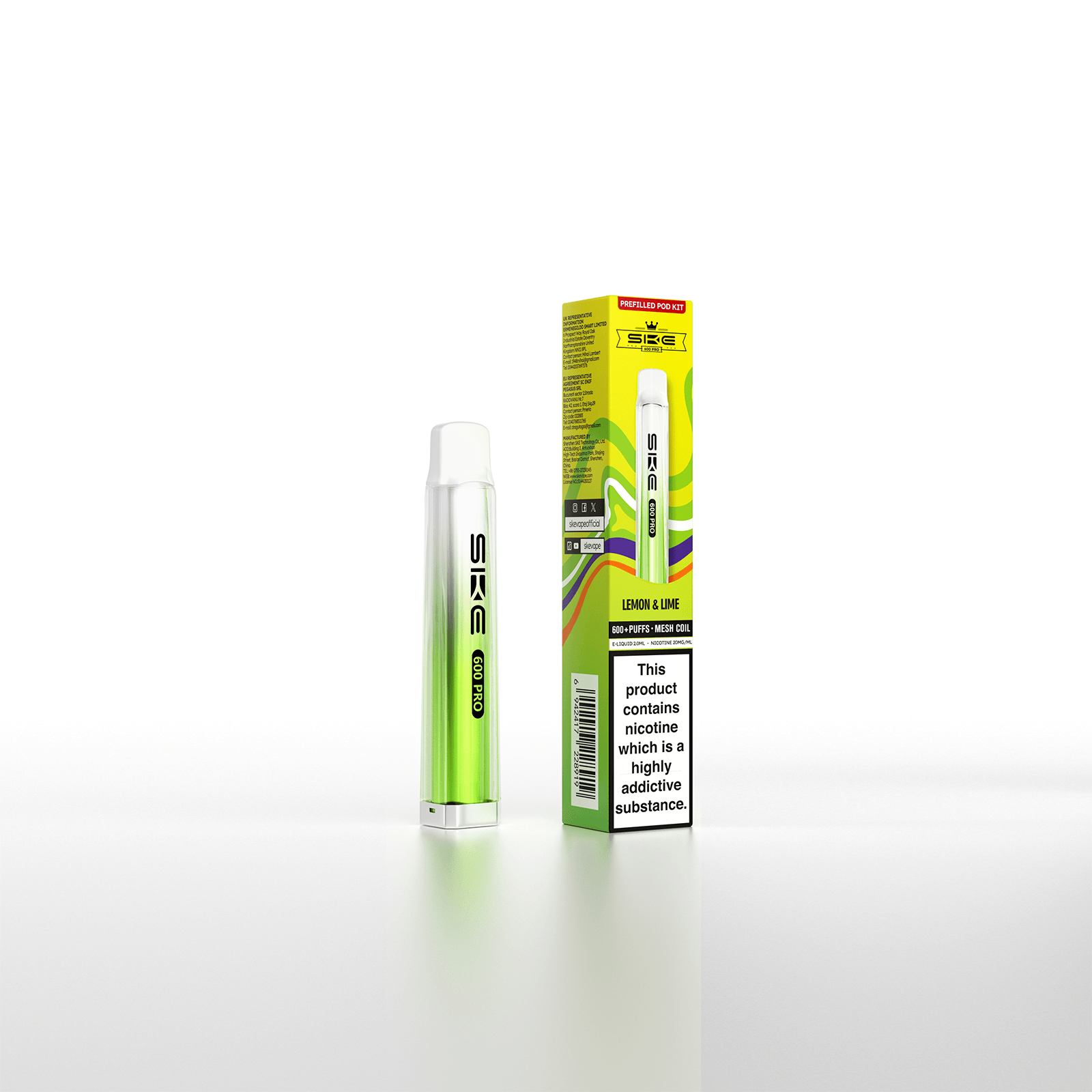 SKE Crystal Bar 600 Pro Prefilled Pod Kit