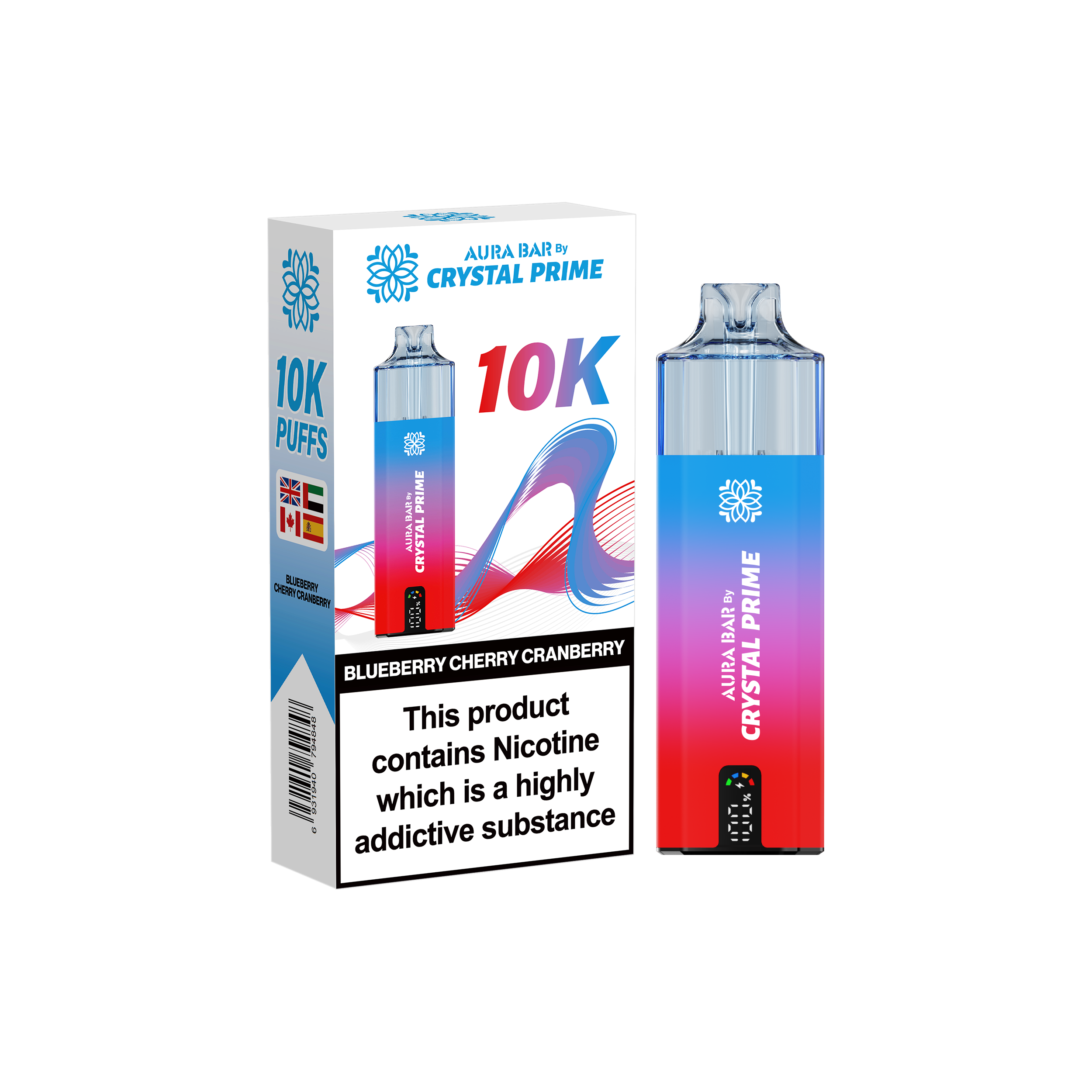 Crystal Prime Aura Bar 10K Prefilled Vape Kit