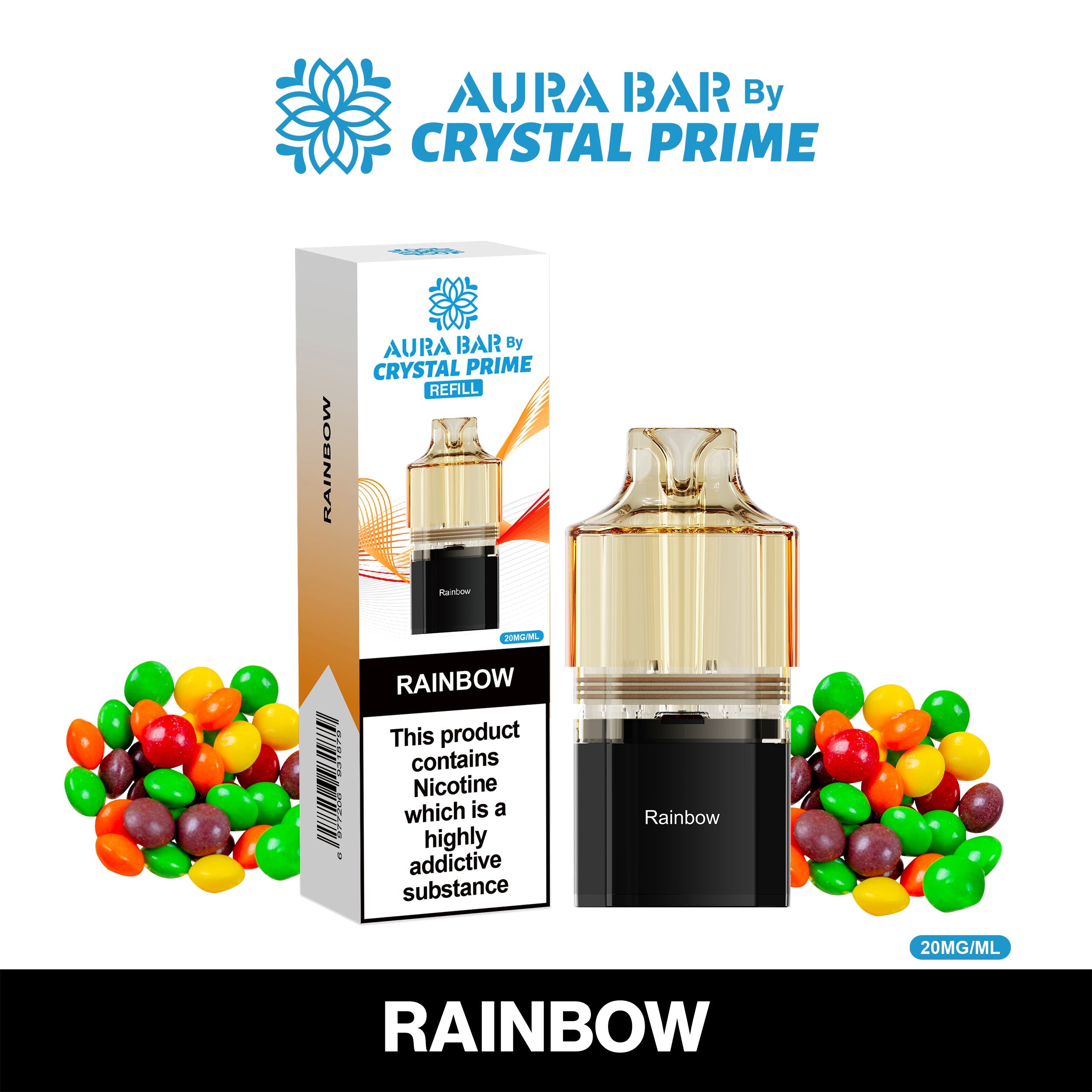 Crystal Prime Aura Bar 10K Prefilled Pods