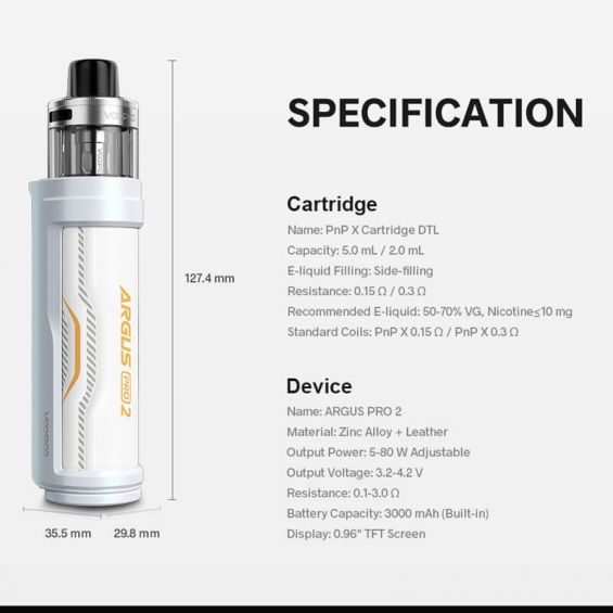 VOOPOO Argus Pro 2 80W Pod Vape Kit | PnP-X Platform