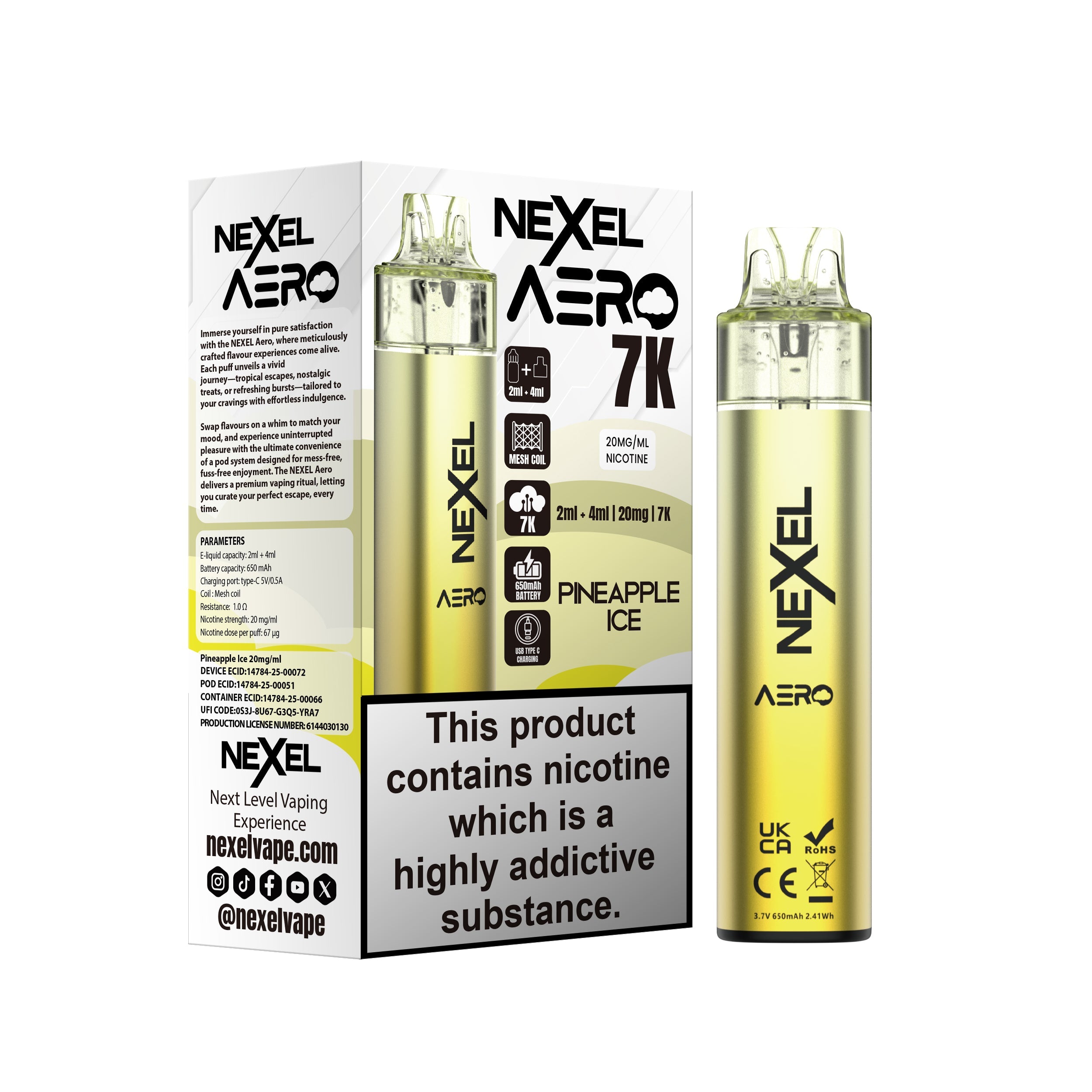 Nexel Aero 7K Prefilled Pod Kit