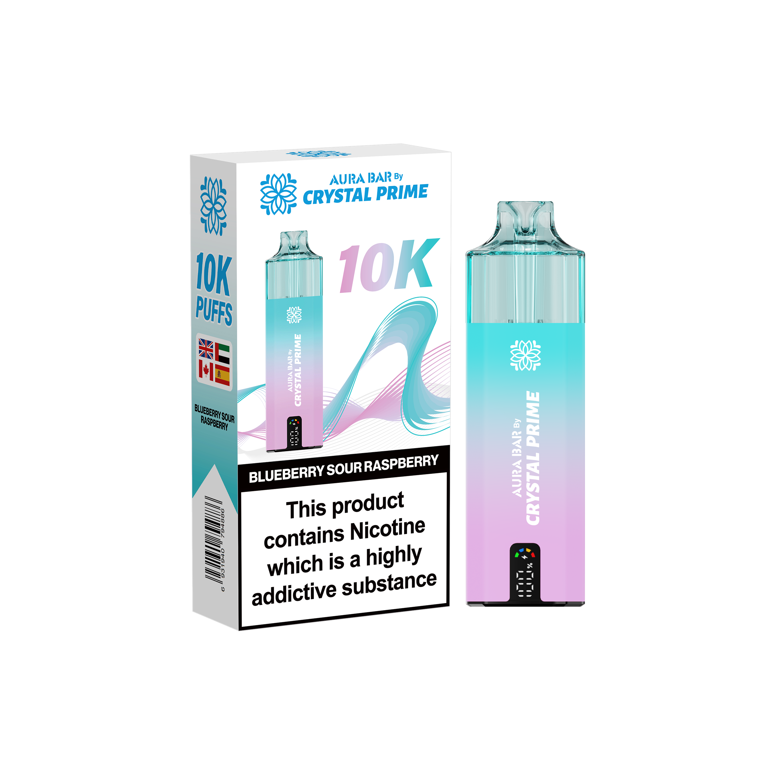 Crystal Prime Aura Bar 10K Prefilled Vape Kit