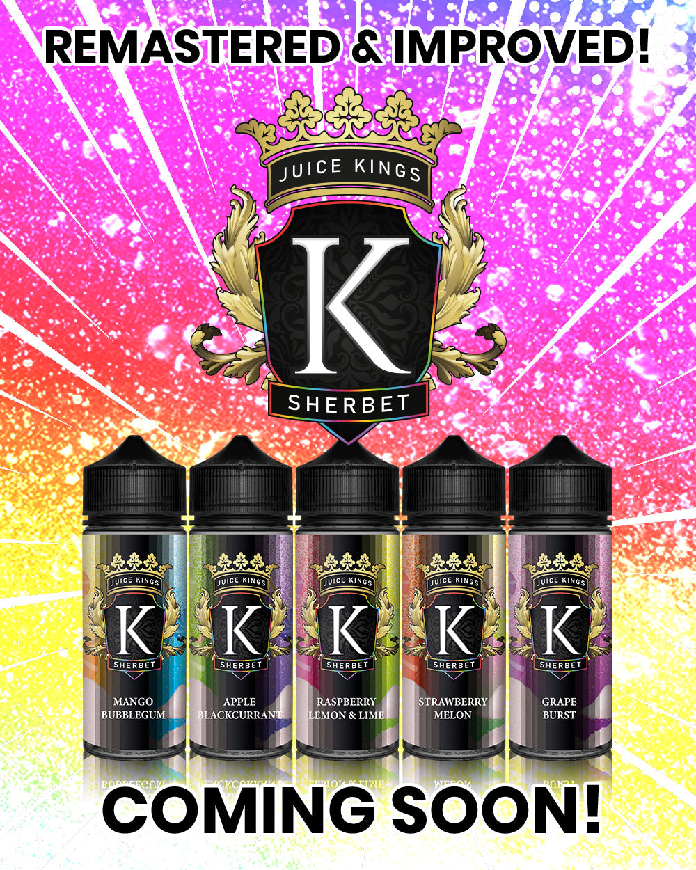 Juice Kings 120ml Shortfill E-liquids | Sherbet Range