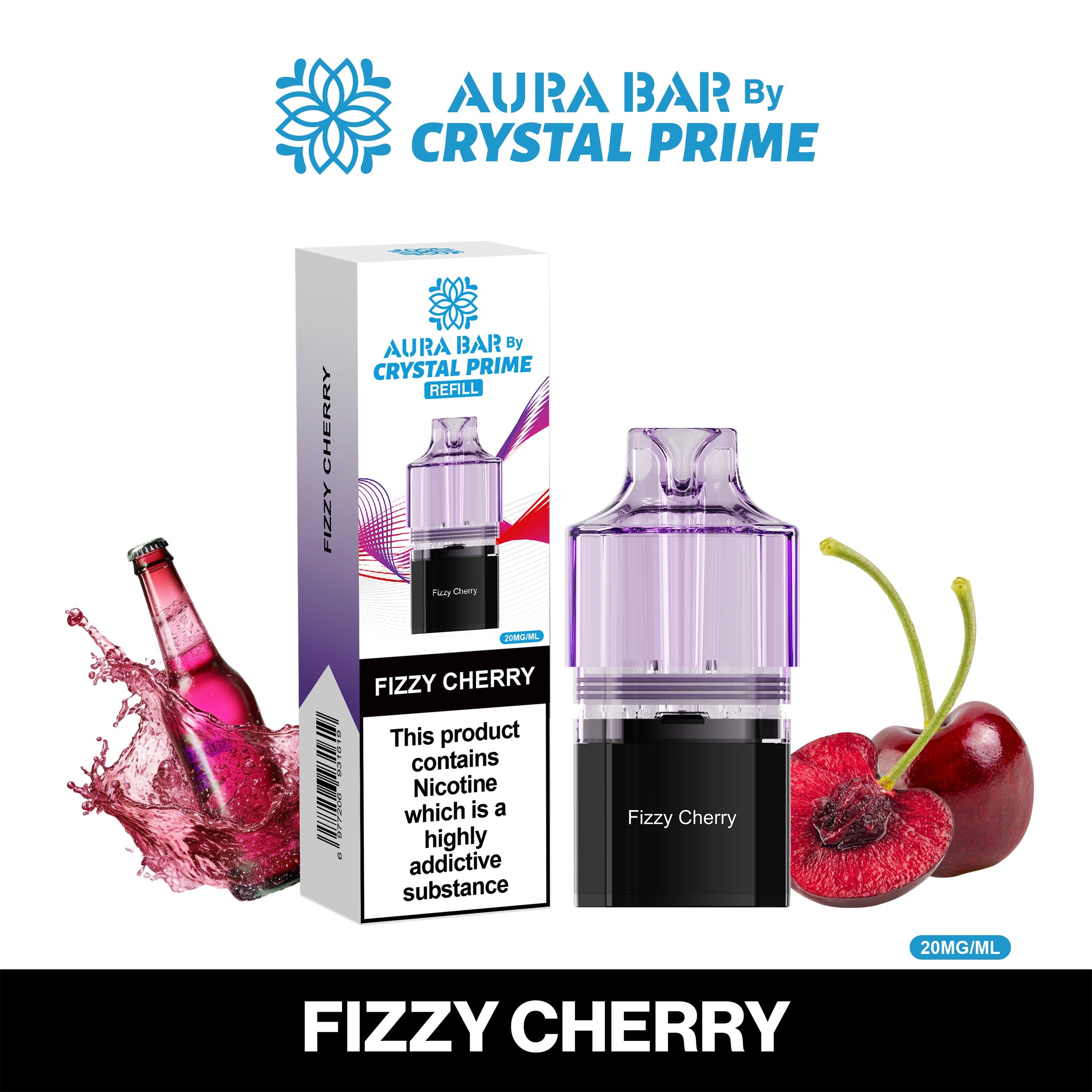 Crystal Prime Aura Bar 10K Prefilled Pods