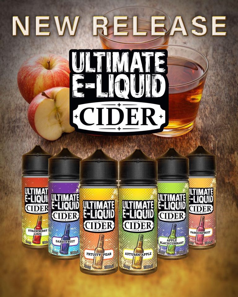 Ultimate E Liquid Cider Range 120ml Shortfill E-liquids