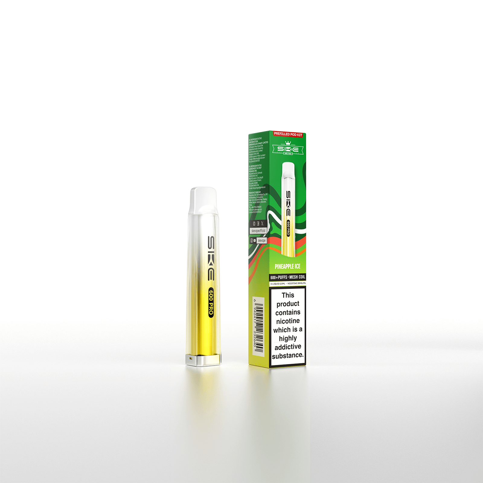 SKE Crystal Bar 600 Pro Prefilled Pod Kit