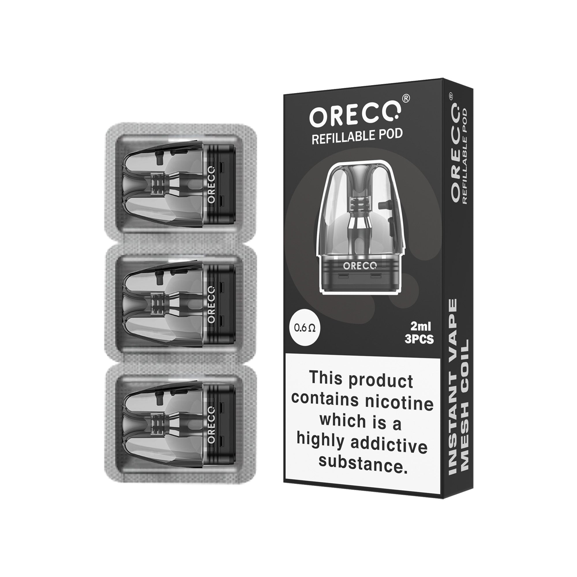 Oreco Replacement Pods Side-Fill (3-Pack)