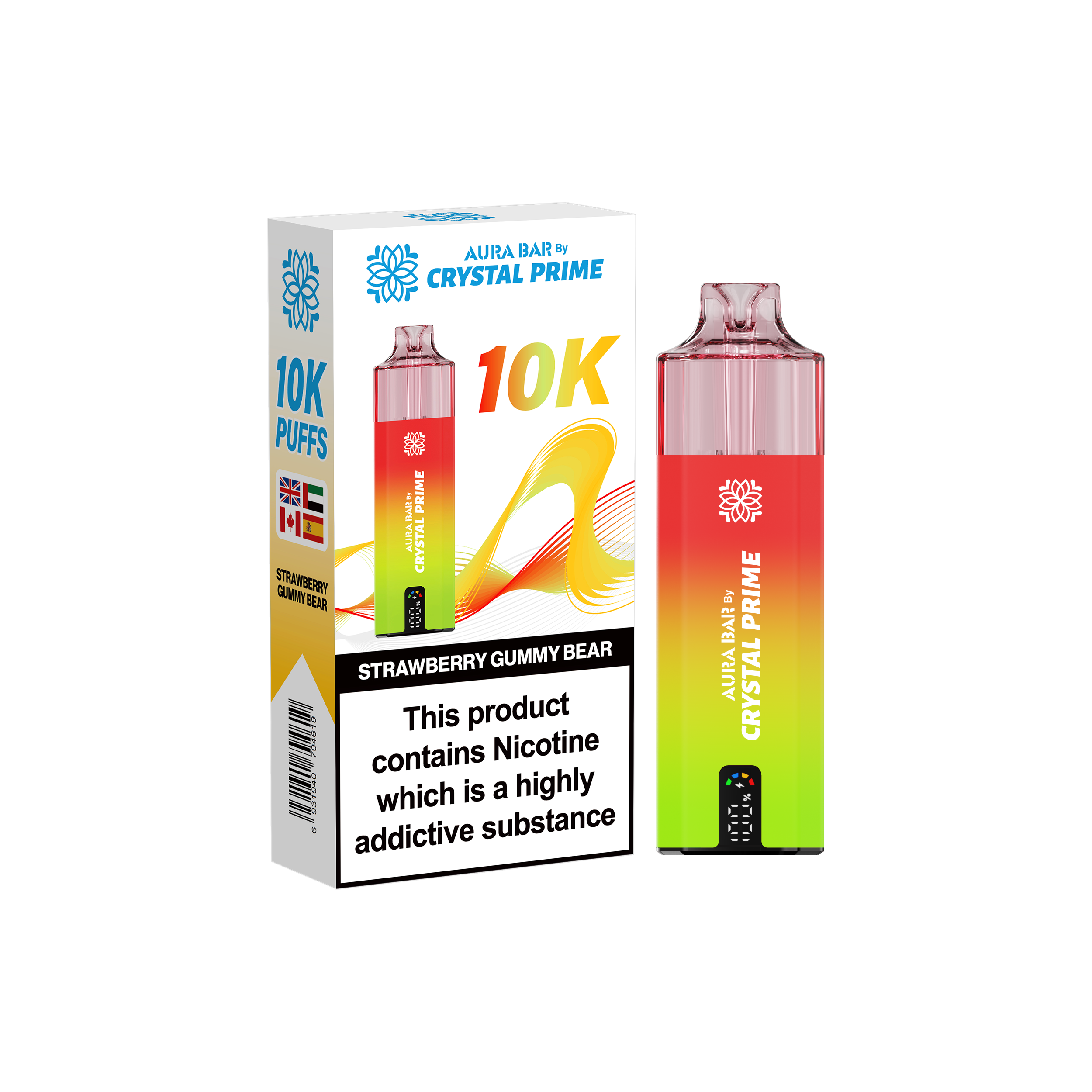 Crystal Prime Aura Bar 10K Prefilled Vape Kit