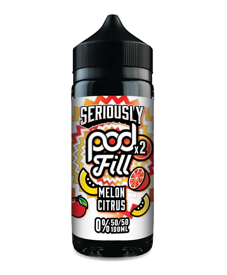 Seriously Pod Fill X2 by Doozy 100ml 50/50 E-Liquid Shortfill - Melon Citrus image