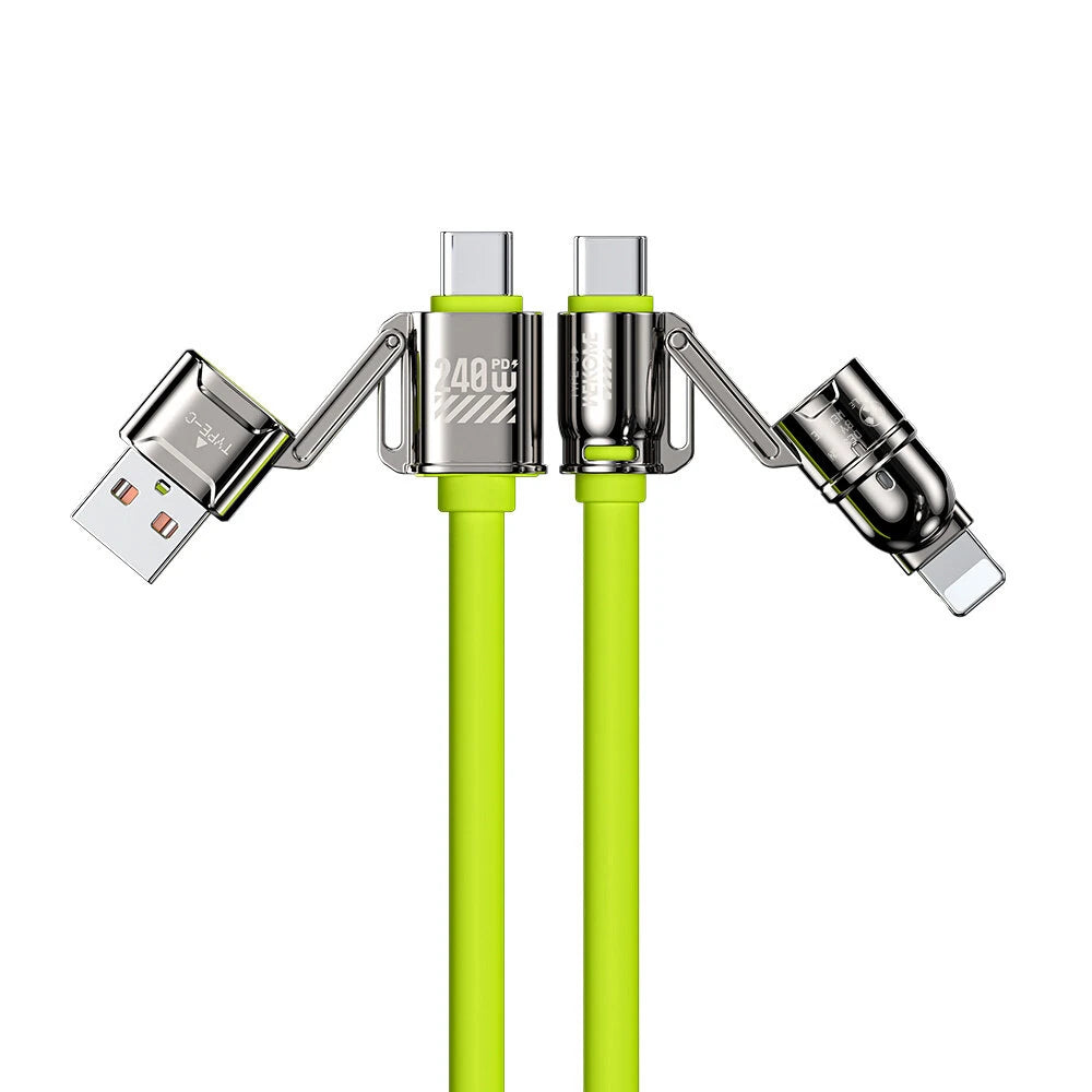 4-in-1 Charging Cable | Liquid Silicon Sleeve