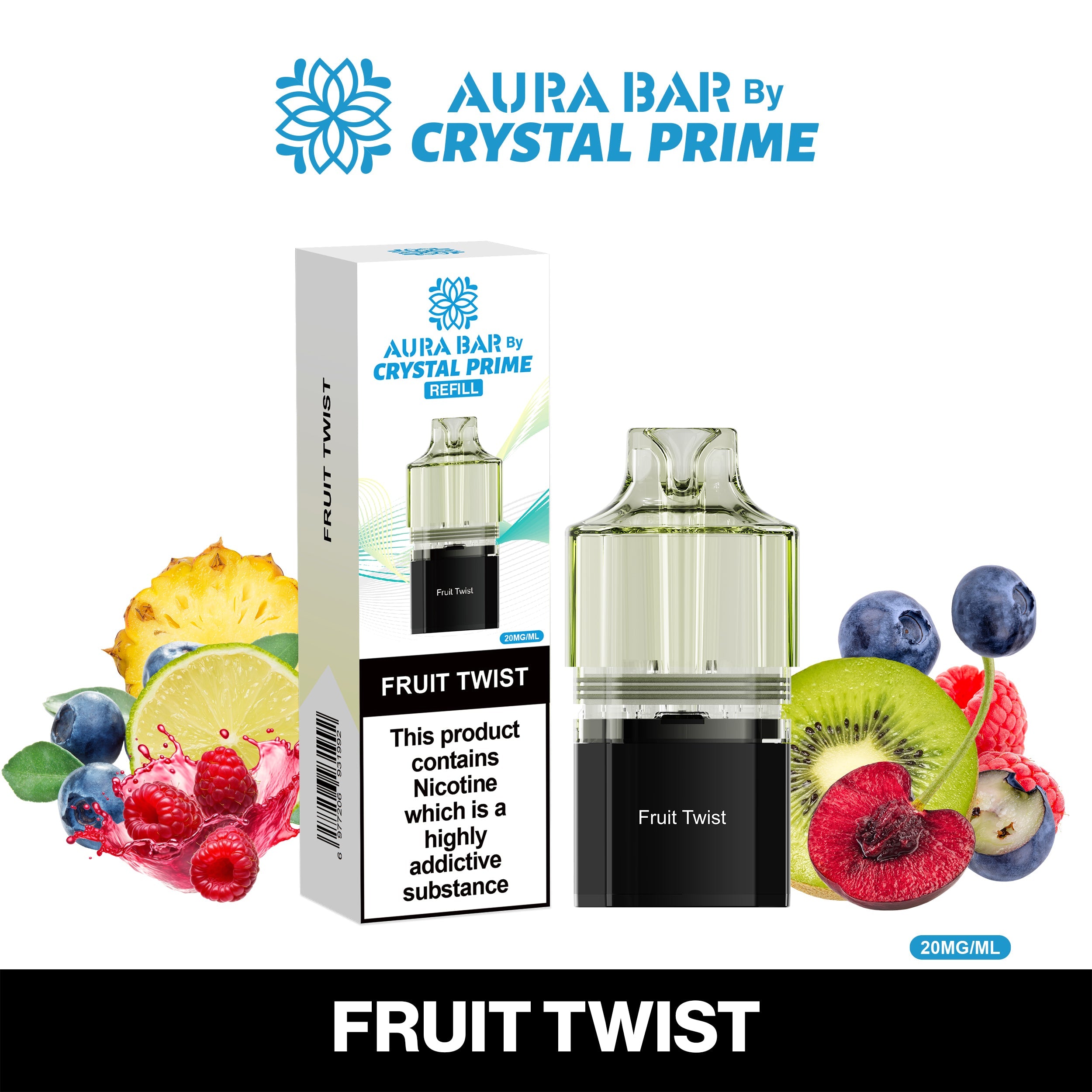 Crystal Prime Aura Bar 10K Prefilled Pods