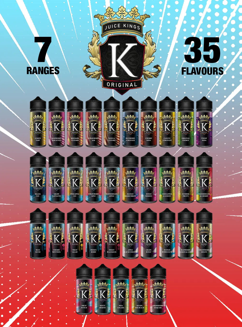 Juice Kings 100ml Shortfill | £6.99 ONLY  70/30 VG/PG image 0