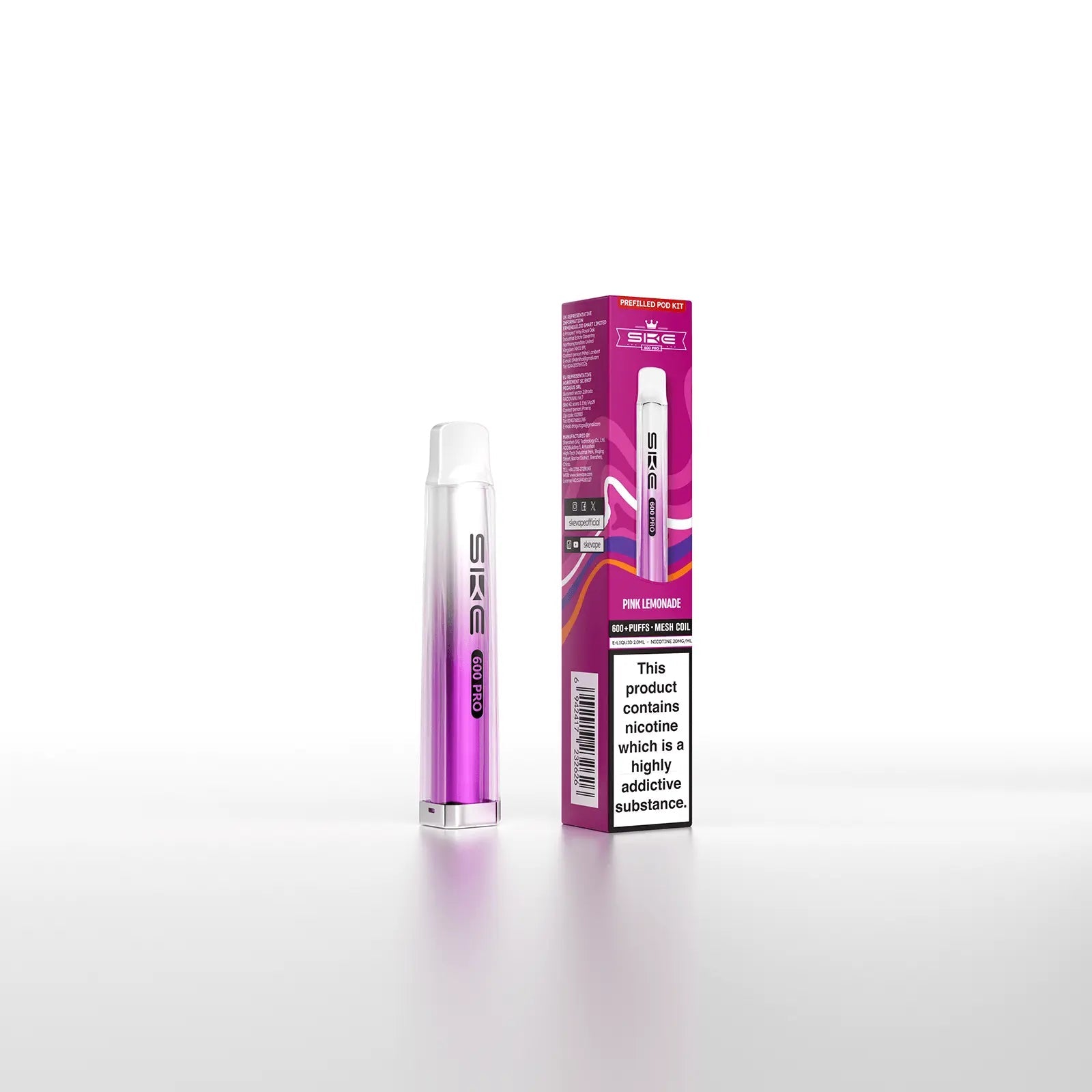 SKE Crystal Bar 600 Pro Prefilled Pod Kit SKE
