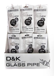 D&K Clear Glass Pipe (24-Pack)