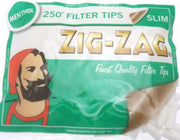 Zig Zag Slim Menthol Filter Tips Green 250PK