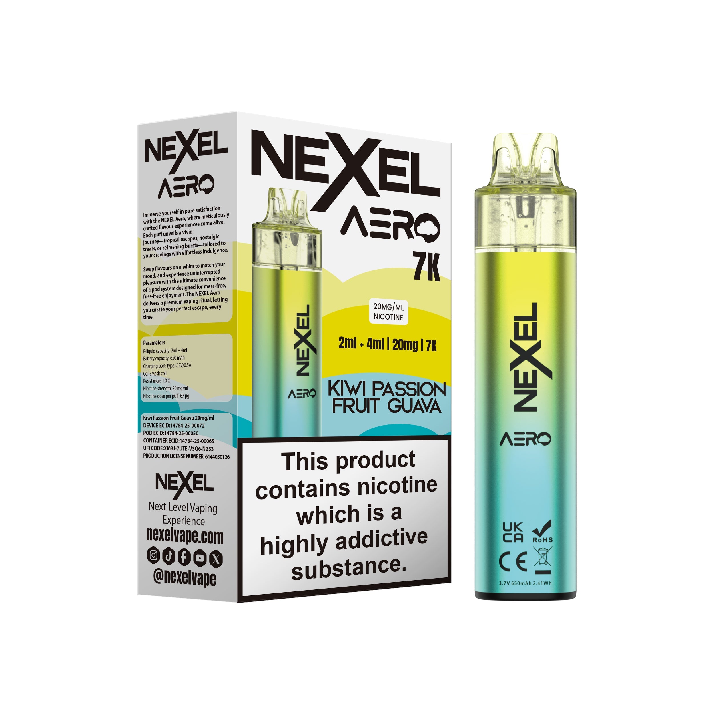 Nexel Aero 7K Prefilled Pod Kit