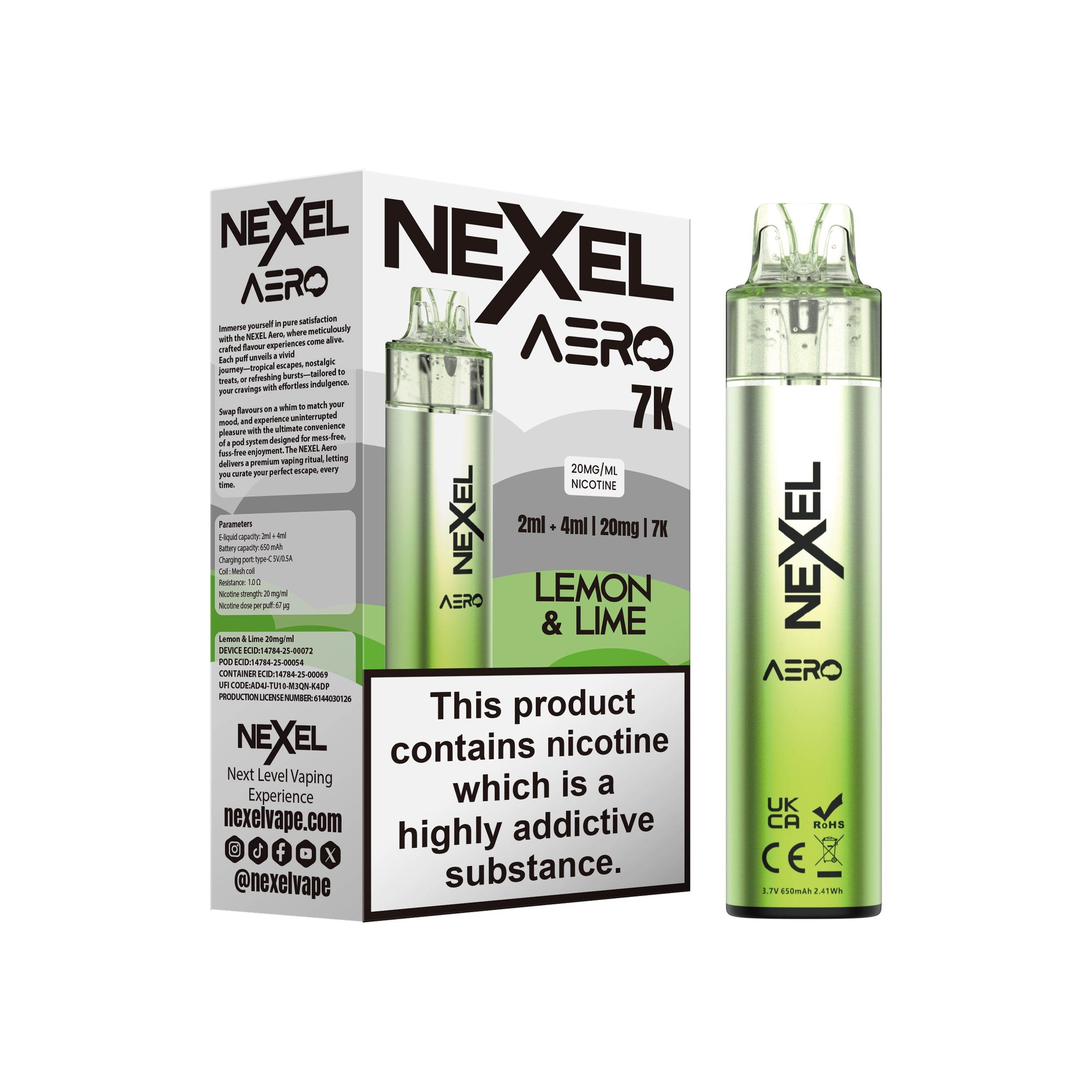 Nexel Aero 7K Prefilled Pod Kit