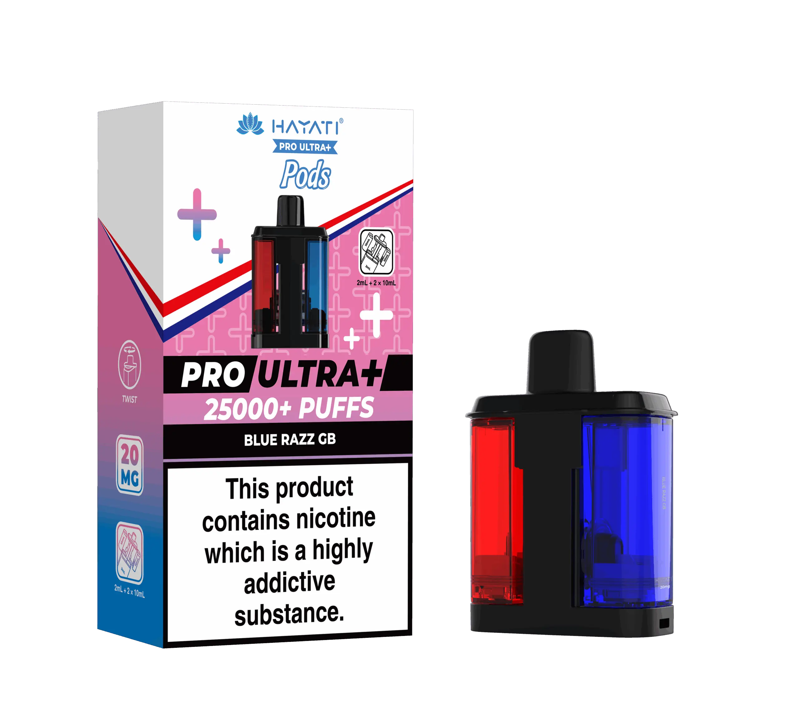 Hayati Pro Ultra Plus 25K Prefilled Pods - Blue Razz GB image