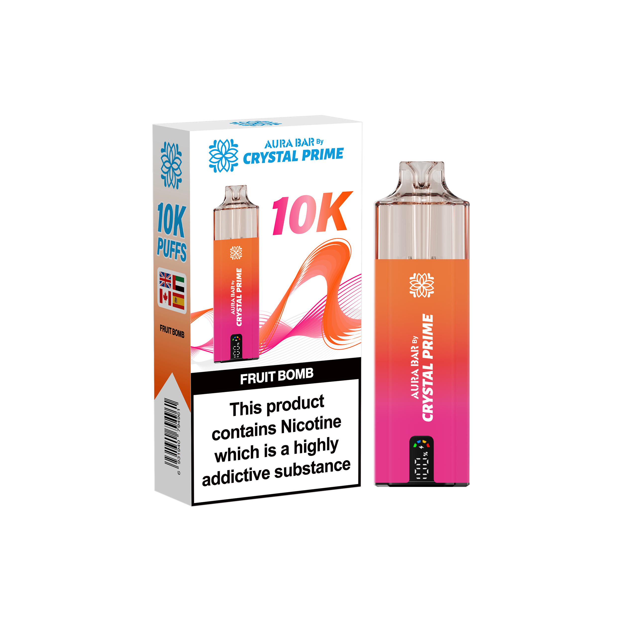 Crystal Prime Aura Bar 10K Prefilled Vape Kit