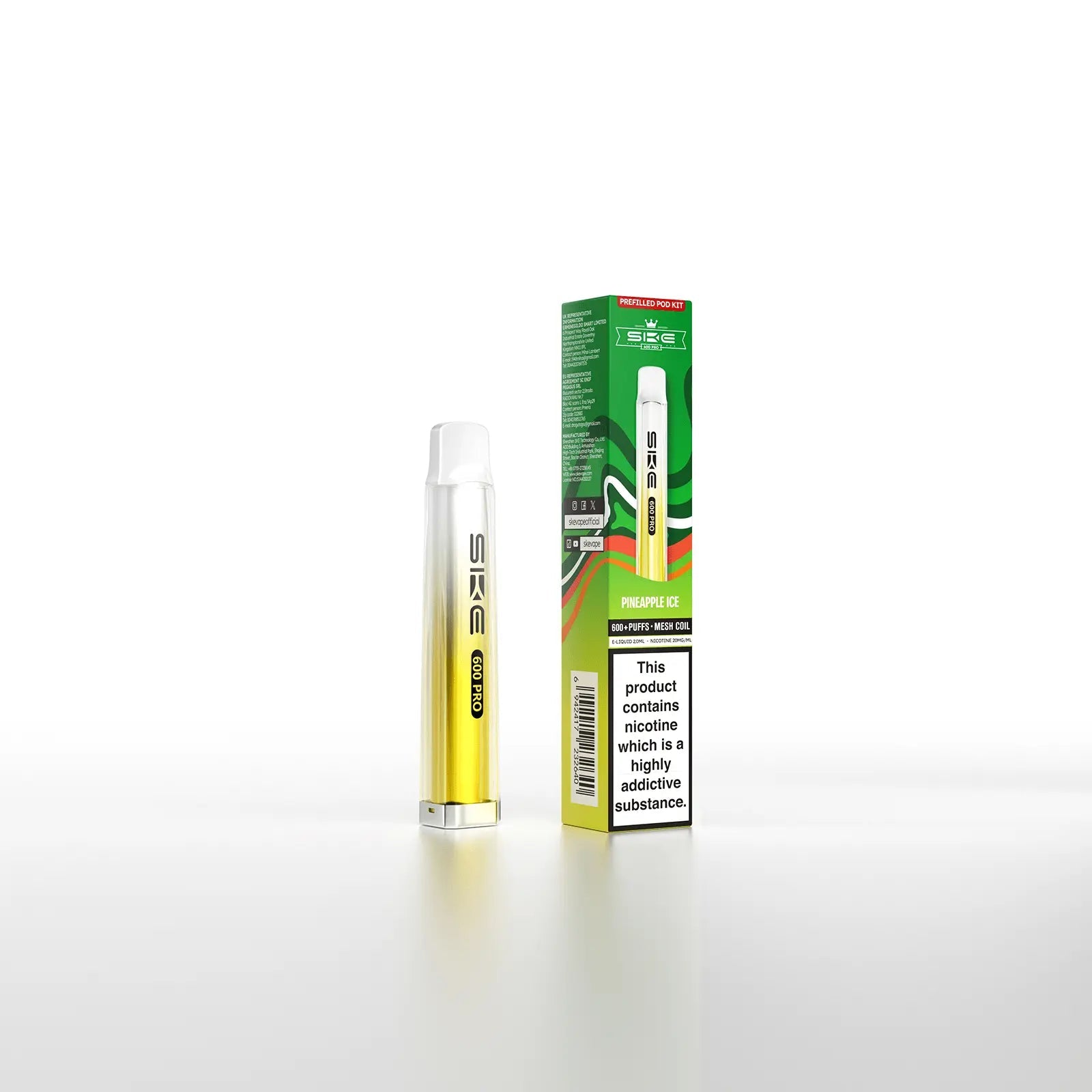 SKE Crystal Bar 600 Pro Prefilled Pod Kit SKE