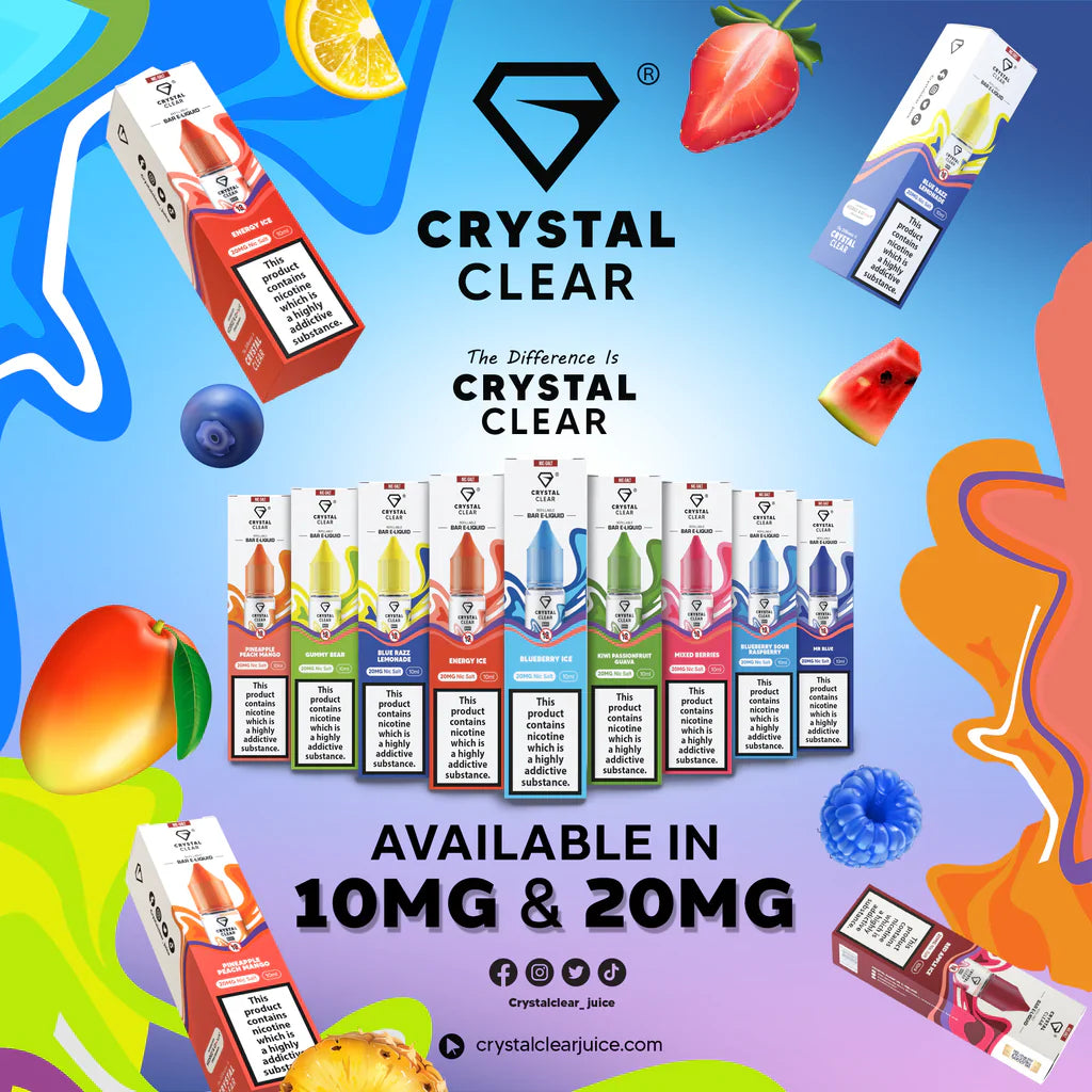 Crystal Clear Nic Salts 10ml - 10MG