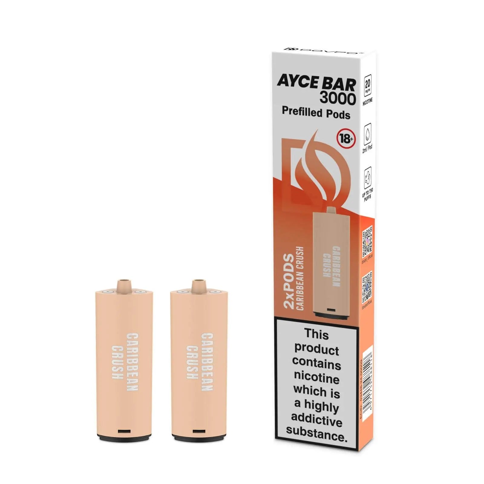 Dovpo Ayce Bar 3000 Prefilled Pods | 20mg 2pcs/pack - Carribean Crush image