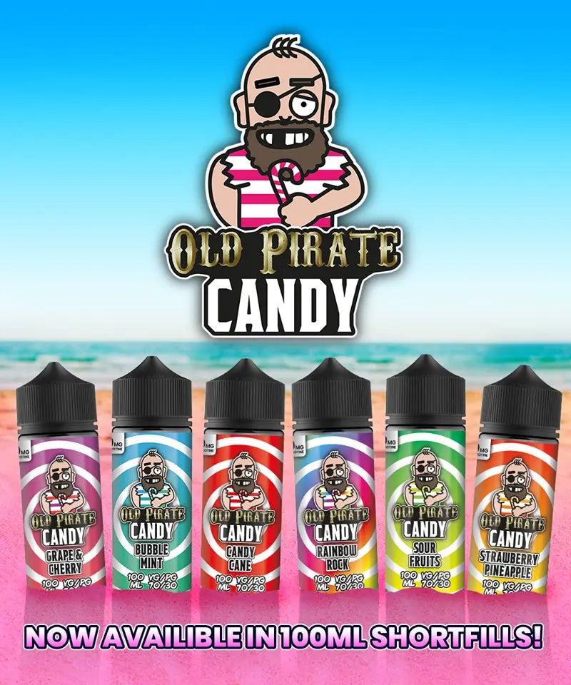 Old Pirate E-Liquid 100ml Shortfill - Candy Series  70/30 VG/PG image 0