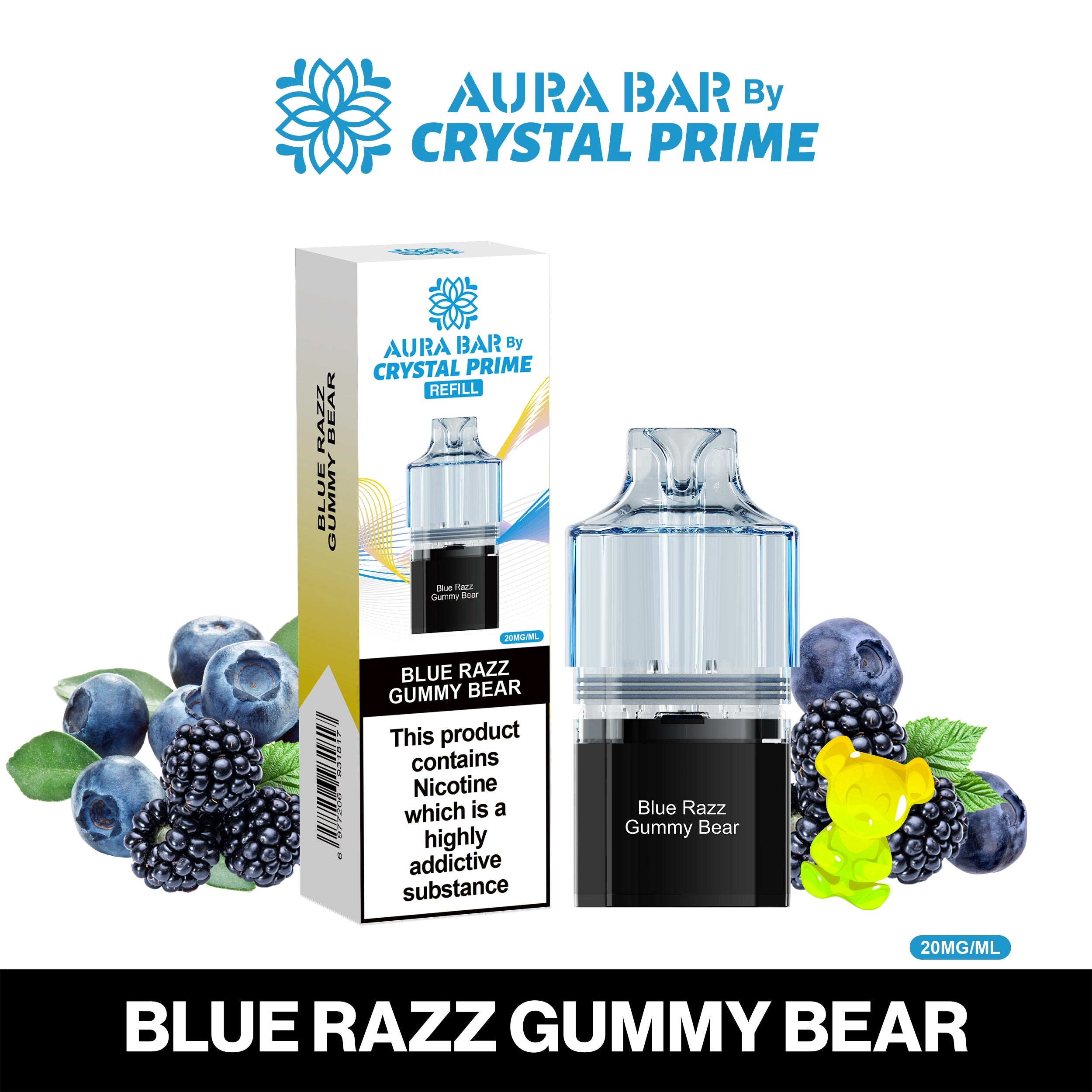 Crystal Prime Aura Bar 10K Prefilled Pods