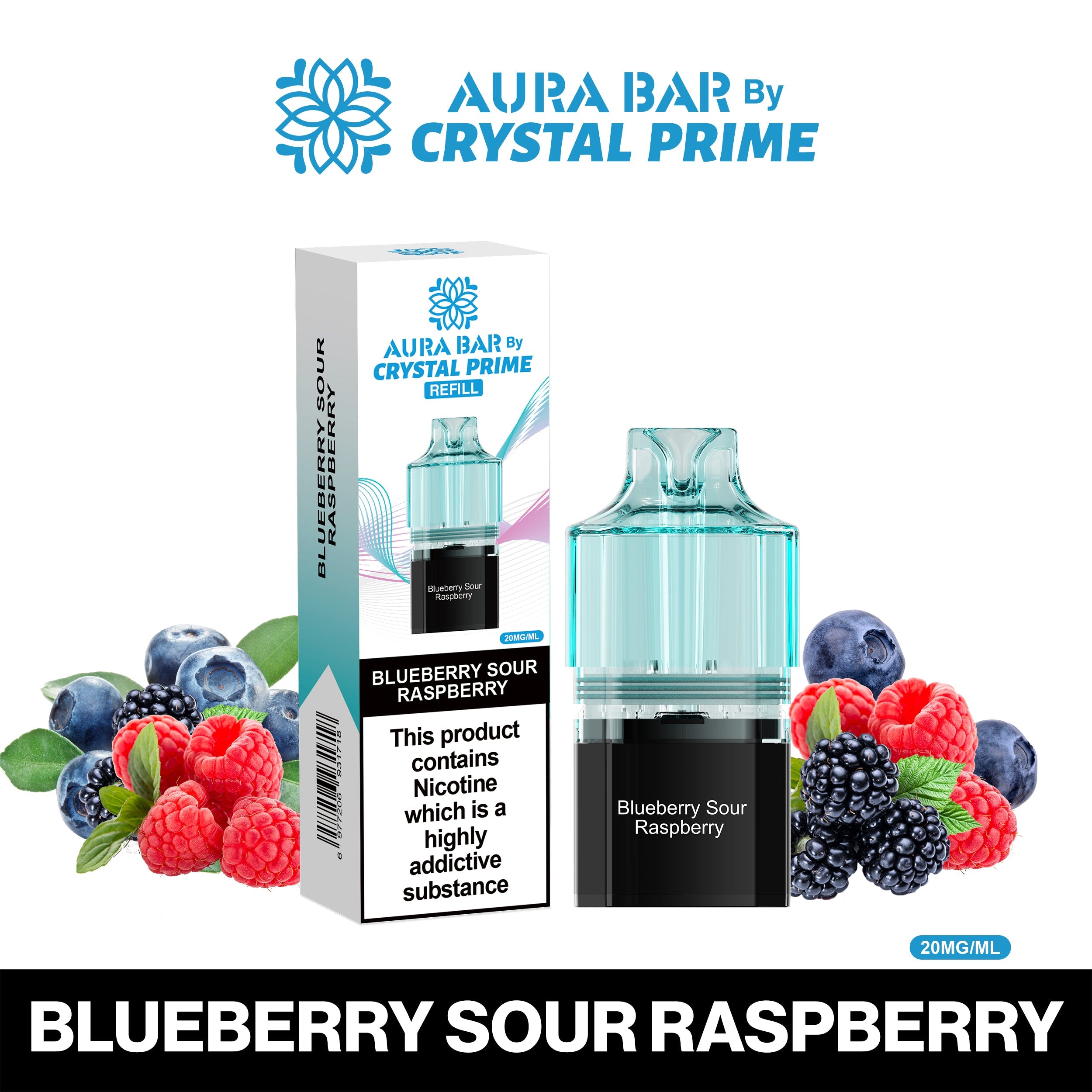 Crystal Prime Aura Bar 10K Prefilled Pods