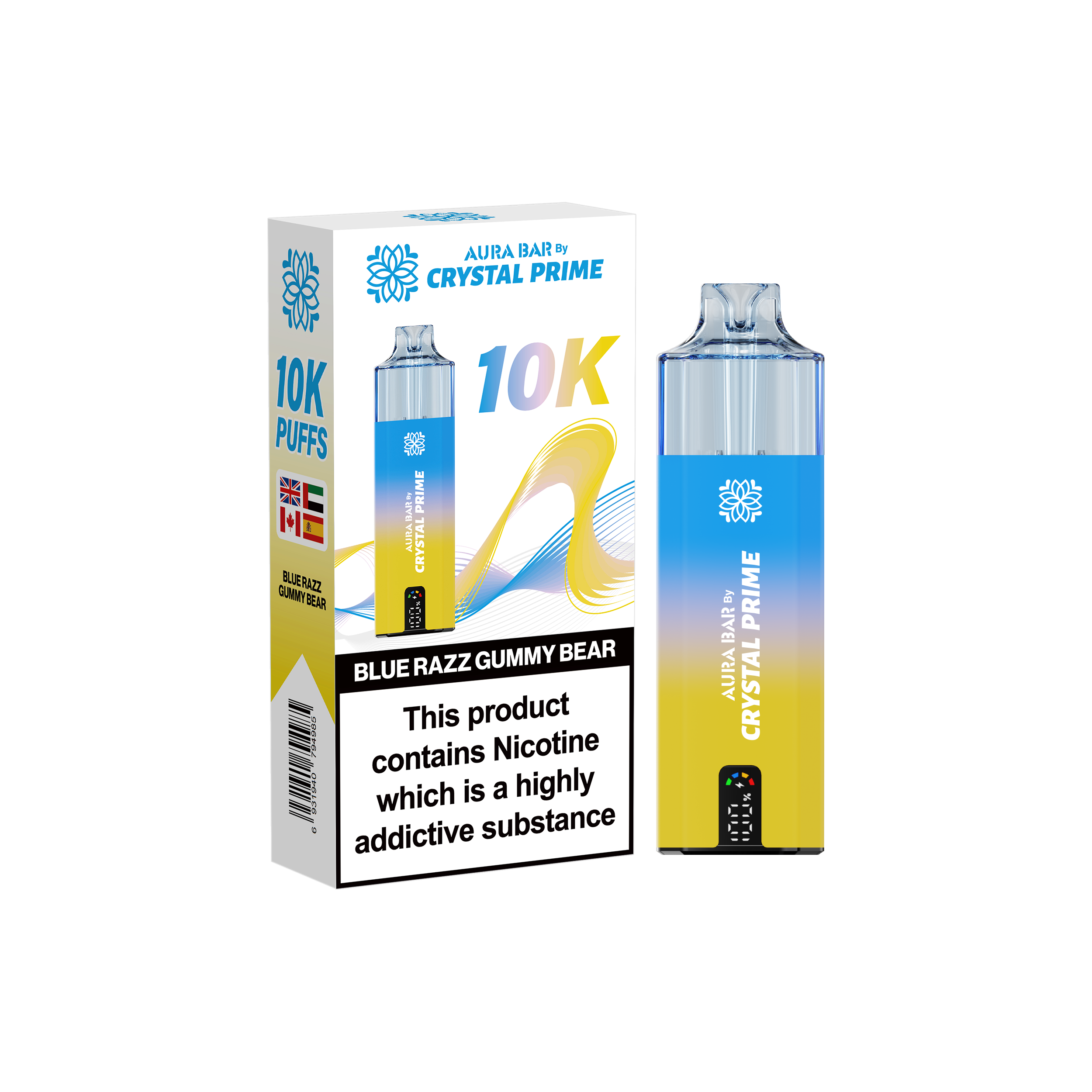 Crystal Prime Aura Bar 10K Prefilled Vape Kit