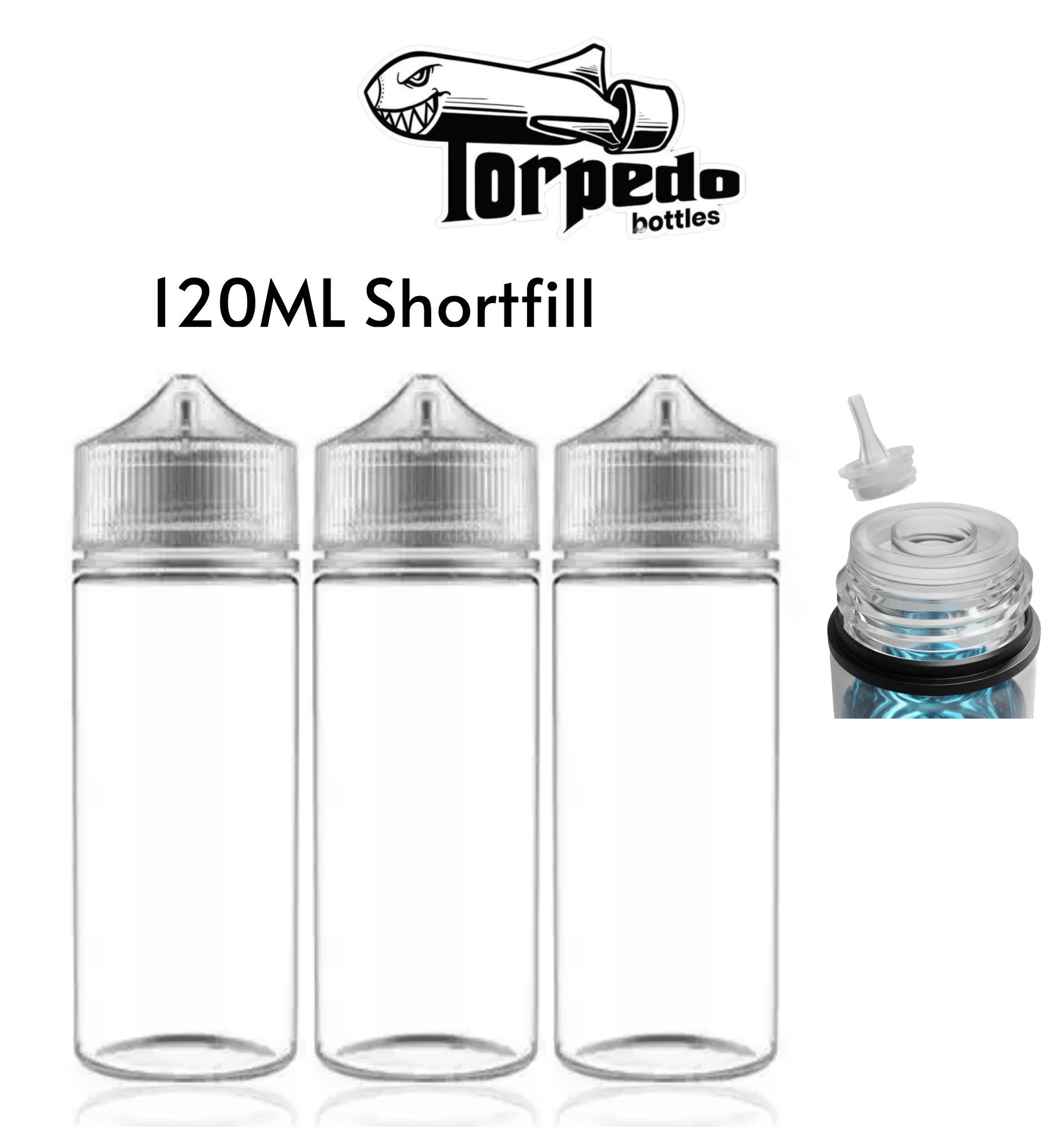 Torpedo Refillable Empty E-Liquid Bottles 120ml