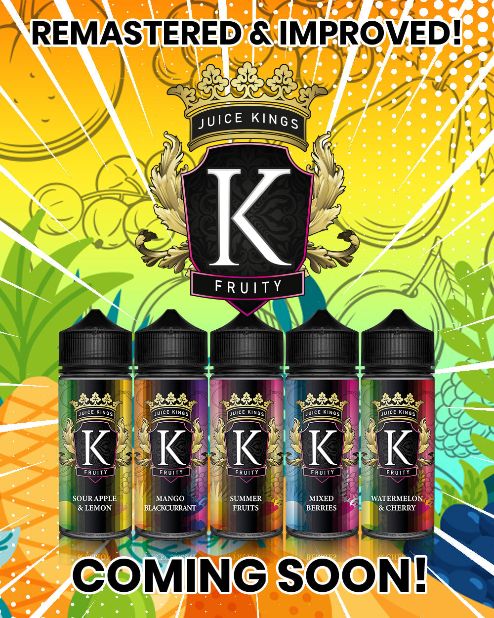 Juice Kings 120ml Shortfill E-liquids | Fruity Range
