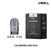 Uwell Caliburn A3S Replacement Pods - 4pcs/pack | Side Fill | 0.8 Ohm Mesh