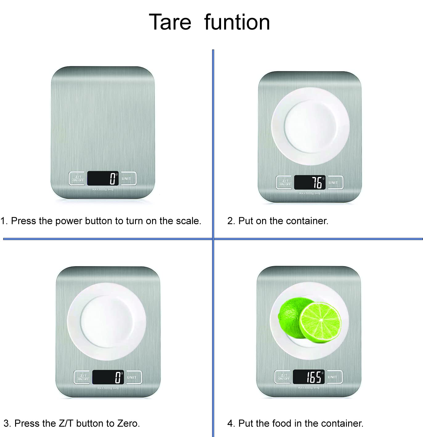 AccurCore 4 Kitchen Scale 5kg x 1g